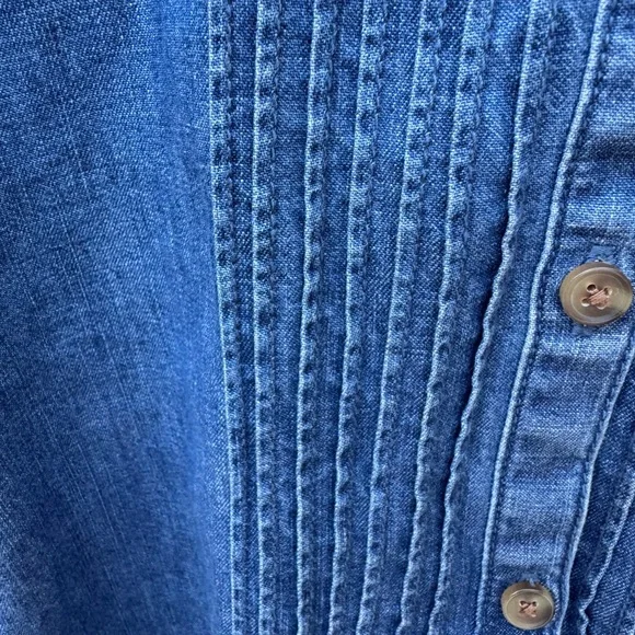 J. Jill Blue Denim Shirt - Picture 2 of 4